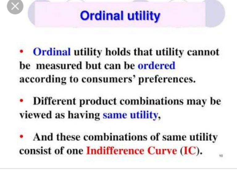 Ordinal Analysis Or Ordinal Utility Approach Or Hicks And Allen
